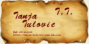 Tanja Tulović vizit kartica